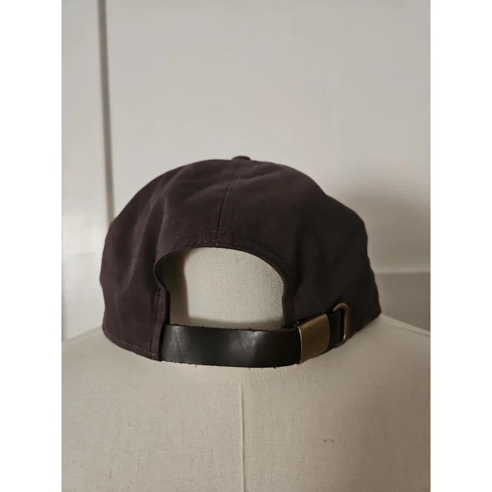 Steamboat Brown Camo Leather Patch Baseball Hat Strapback Adjustable Cap